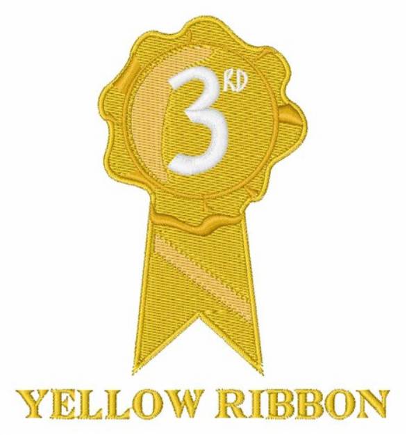 Picture of Yellow Ribbon Machine Embroidery Design