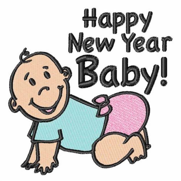 Picture of New Year Baby Machine Embroidery Design