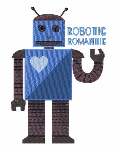 Robotic Romantic Machine Embroidery Design