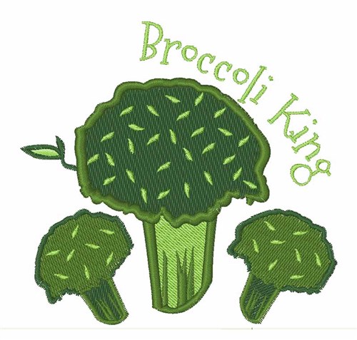 Broccoli King Machine Embroidery Design