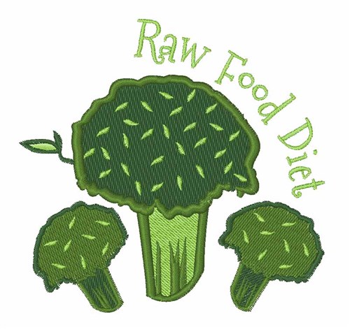Raw Food Diet Machine Embroidery Design