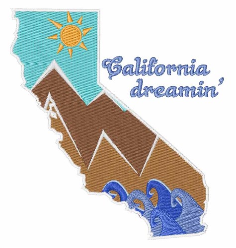 California Dreamin Machine Embroidery Design