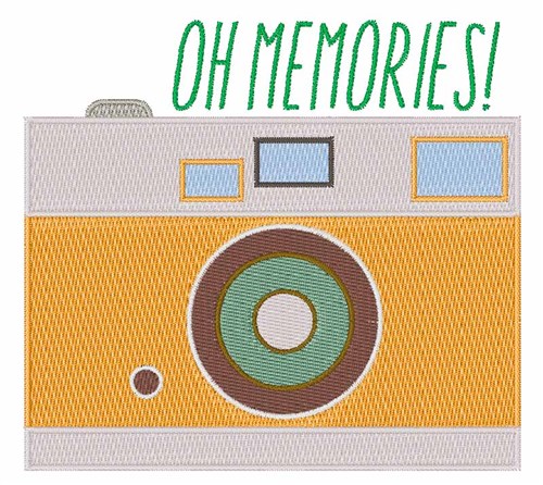 Memories Camera Machine Embroidery Design