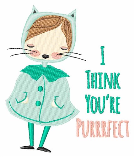 Youre Purrrfect Machine Embroidery Design
