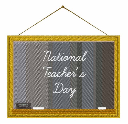 National Teachers Day Machine Embroidery Design