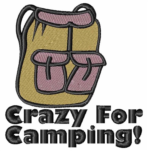 Crazy Camping Machine Embroidery Design