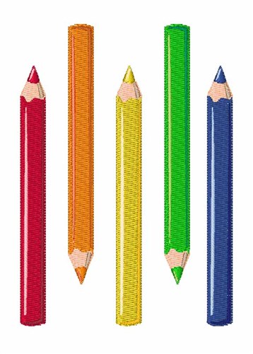Color Pencils Machine Embroidery Design