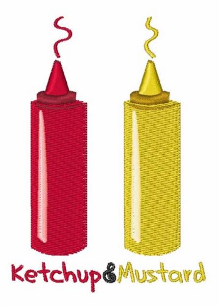 Picture of Ketchup & Mustard Machine Embroidery Design