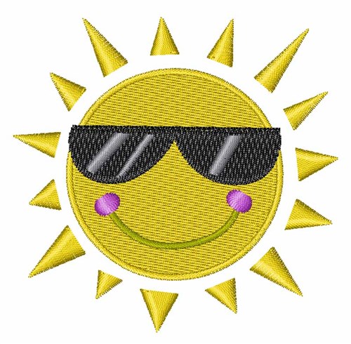 Smile Sun Machine Embroidery Design