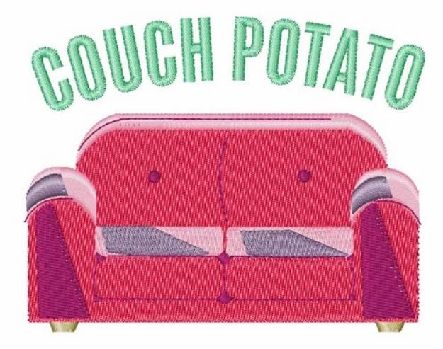 Picture of Couch Potato Machine Embroidery Design