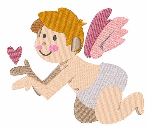 Valentine Cupid Machine Embroidery Design