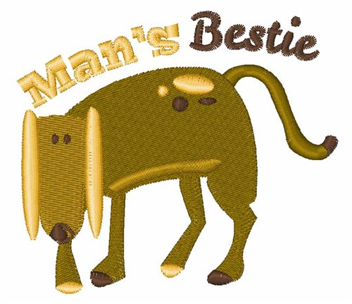 Mans Bestie Machine Embroidery Design
