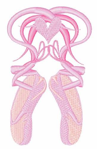 Pointe Shoes Machine Embroidery Design