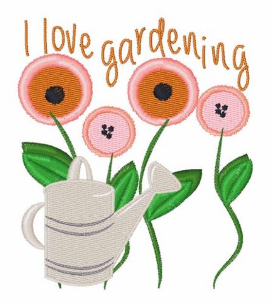 Picture of Love Gardening Machine Embroidery Design