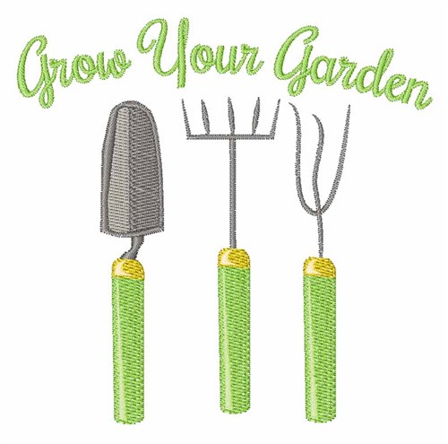 Grow Your Garden Machine Embroidery Design
