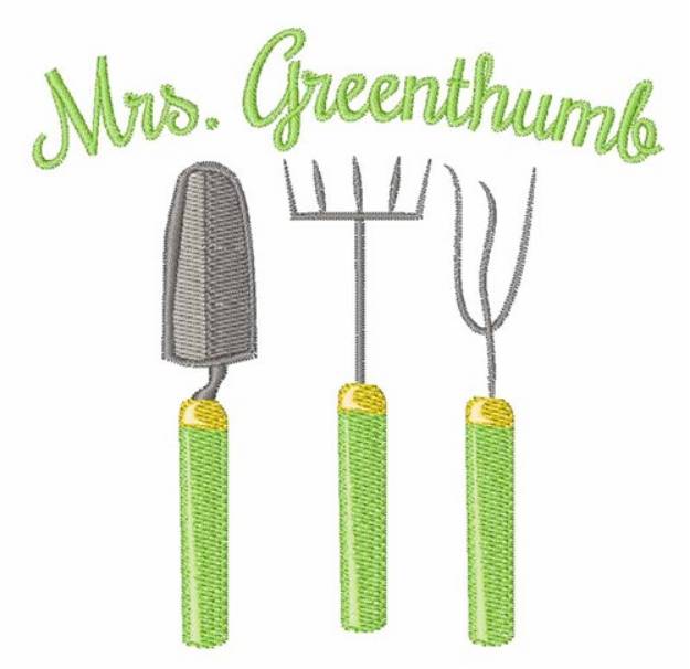 Picture of Mrs. Greenthumb Machine Embroidery Design