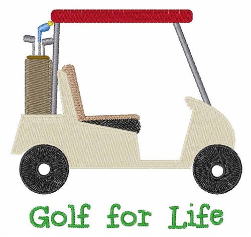 Golf for Life Machine Embroidery Design