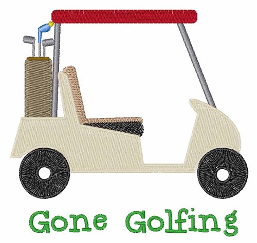 Gone Golfing Machine Embroidery Design