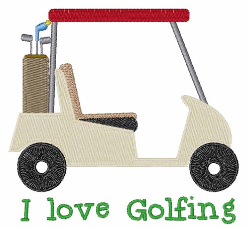 Love Golfing Machine Embroidery Design