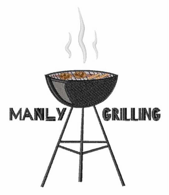 Picture of Manly Grilling Machine Embroidery Design