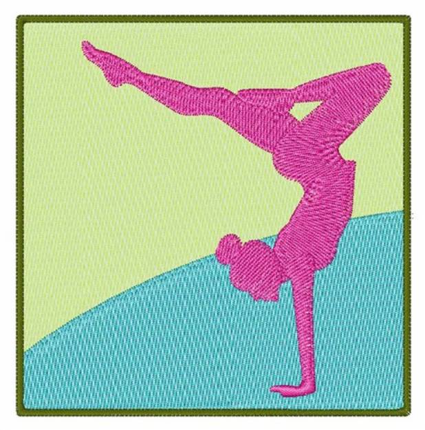 Picture of Gymnast Square Machine Embroidery Design