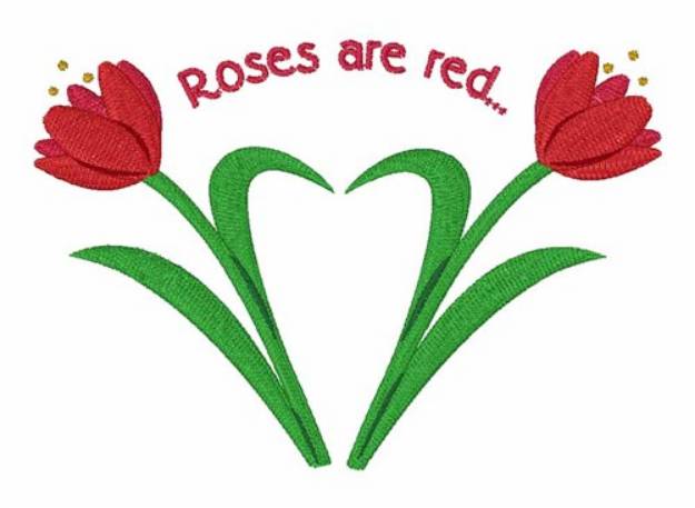 Picture of Roses are Red Machine Embroidery Design