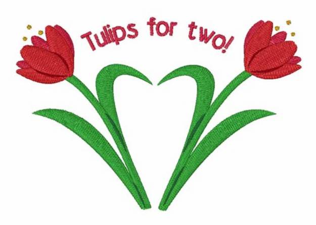 Picture of Tulips for Two Machine Embroidery Design