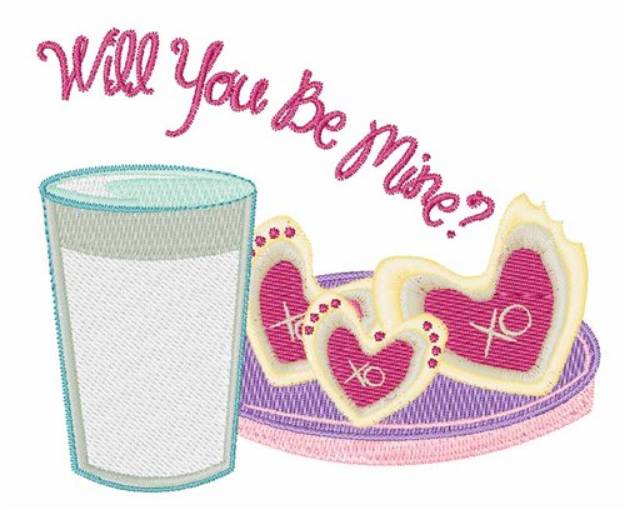 Picture of Be Mine Cookies Machine Embroidery Design