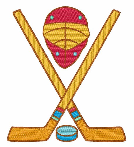 Hockey Equipment Machine Embroidery Design