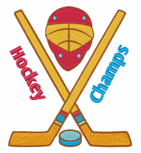 Hockey Champs Machine Embroidery Design