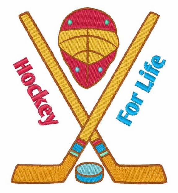 Picture of Hockey for Life Machine Embroidery Design
