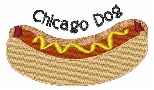 Chicago Dog Machine Embroidery Design