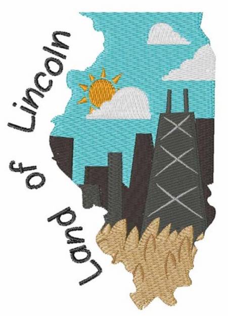 Picture of Land of Lincoln Machine Embroidery Design