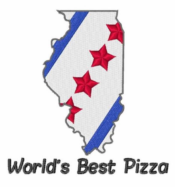 Picture of Worlds Best Pizza Machine Embroidery Design