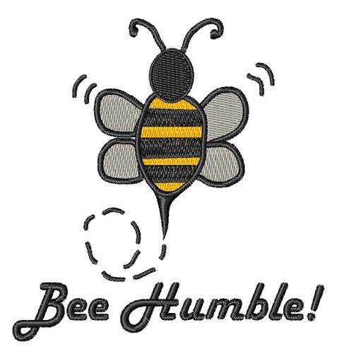 Bee Humble Machine Embroidery Design