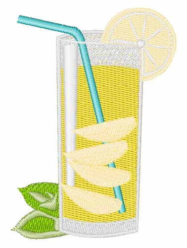 Lemonade Glass Machine Embroidery Design