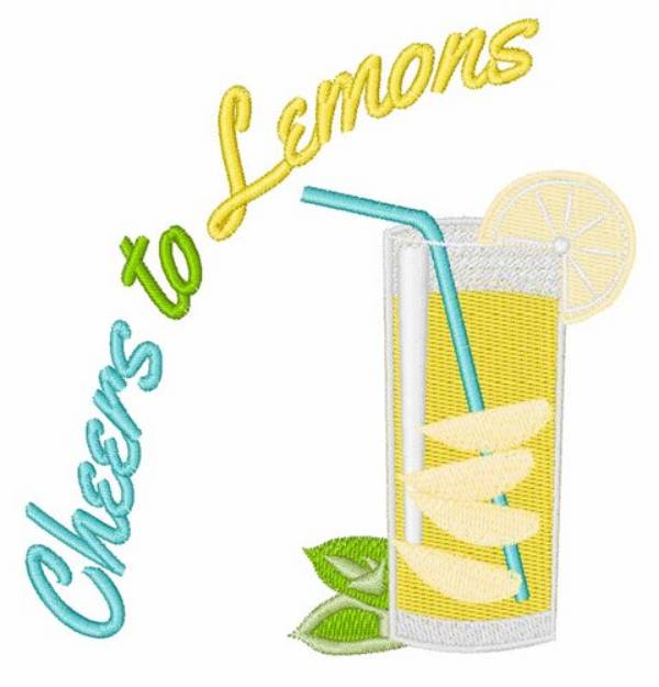 Picture of Cheers to Lemons Machine Embroidery Design