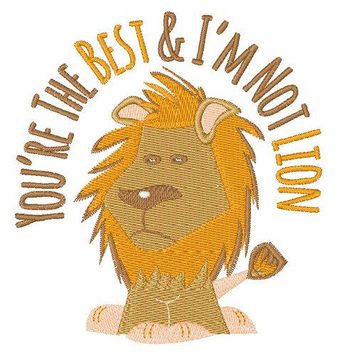 Not Lion Machine Embroidery Design