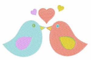 Picture of Kiss Birds Machine Embroidery Design