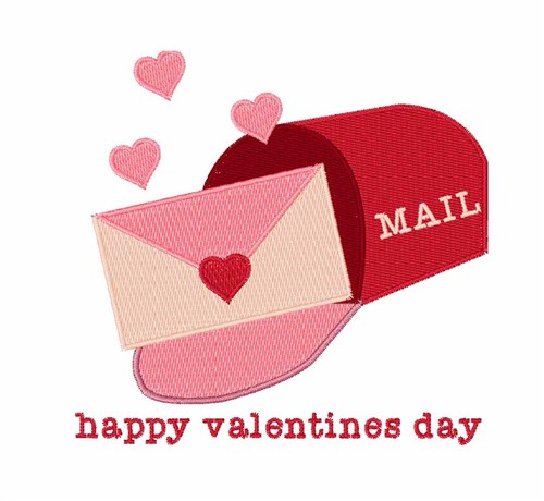 Valentines Mail Box Machine Embroidery Design