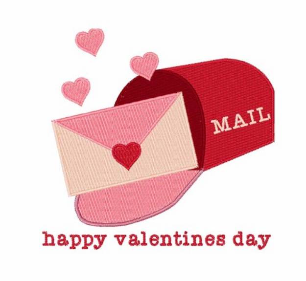 Picture of Valentines Mail Box Machine Embroidery Design