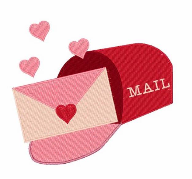 Picture of Heart Mail Machine Embroidery Design