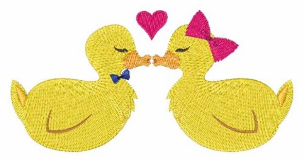 Picture of Kiss Ducks Machine Embroidery Design