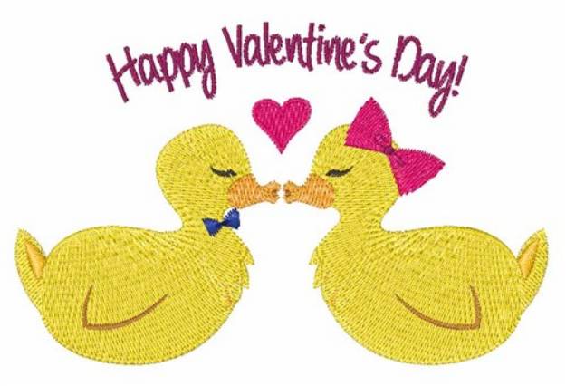 Picture of Valentines Ducks Machine Embroidery Design