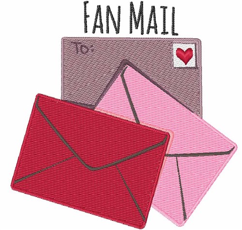 Fan Mail Machine Embroidery Design