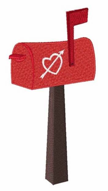 Picture of Heart Mailbox Machine Embroidery Design