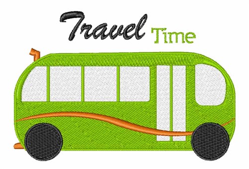 Travel Time Machine Embroidery Design