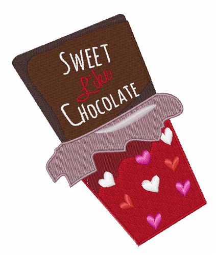 Sweet Chocolate Machine Embroidery Design