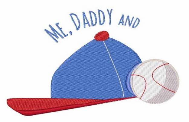 Picture of Me Daddy Baseball Machine Embroidery Design