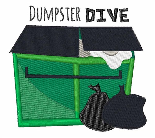 Dumpster Dive Machine Embroidery Design